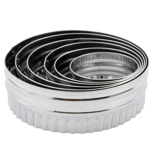 Circle Cookie Biscuit Cutter Fluted Edge CBM009